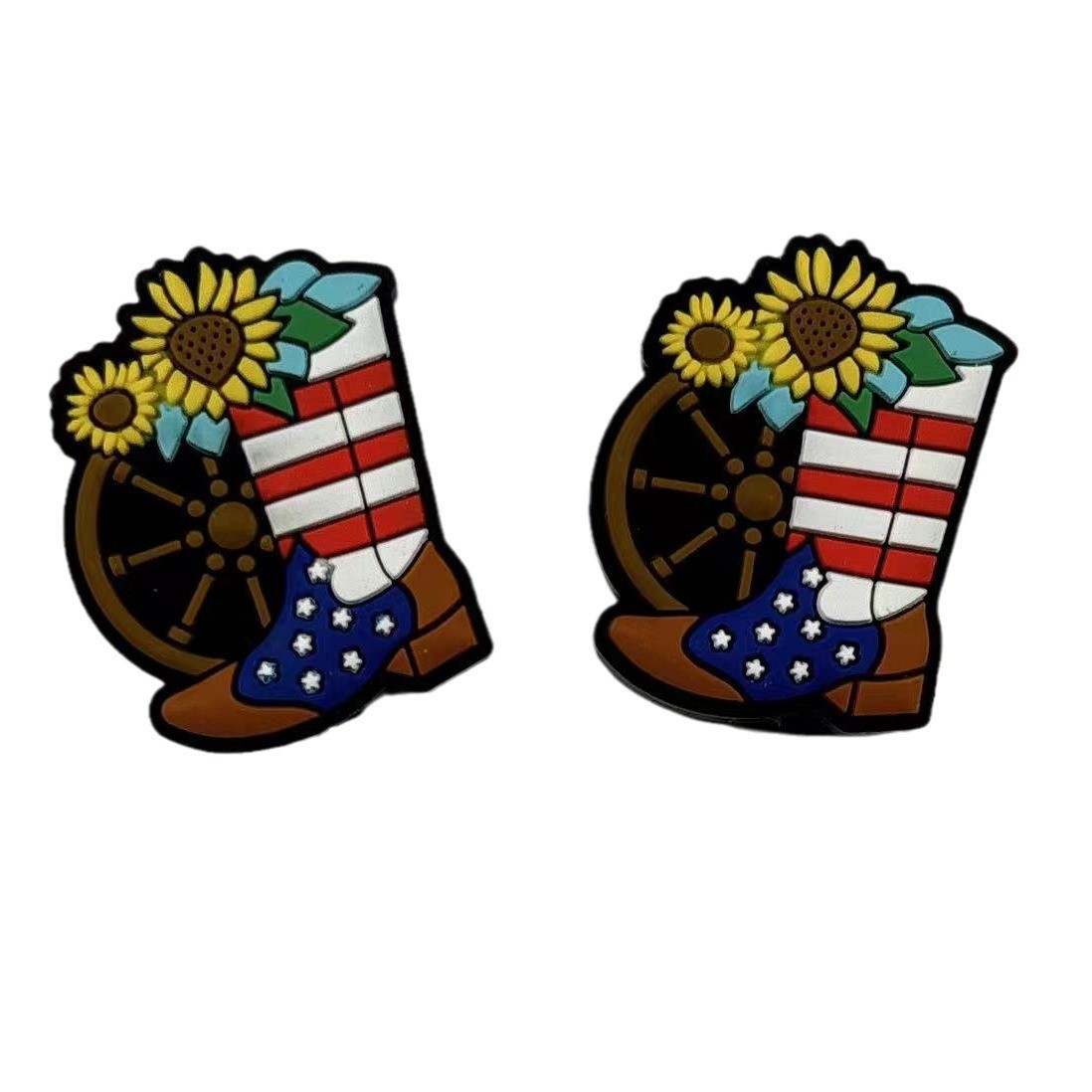 Sunflower Cowboy Boot Focal Bead