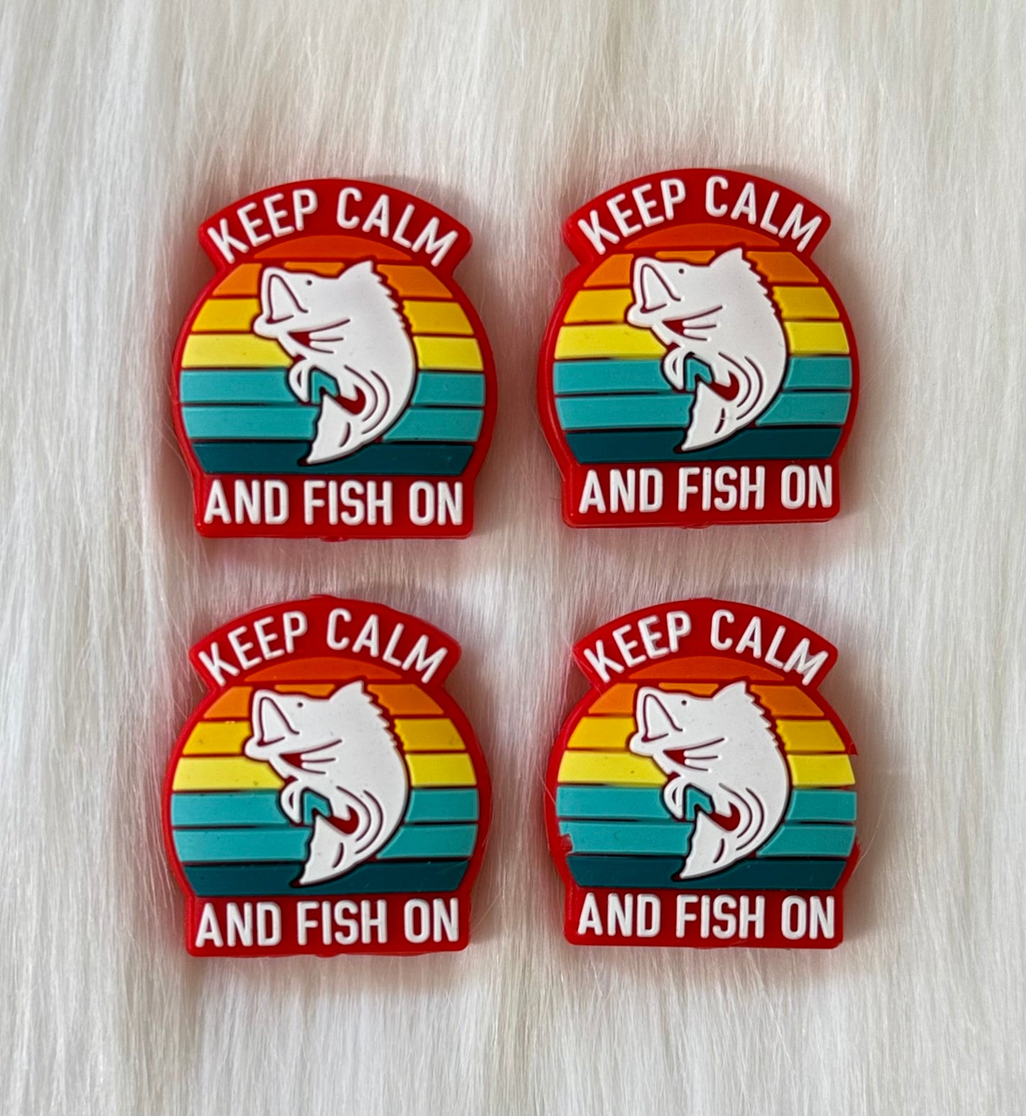 Keep Calm & Fish On Focal Bead