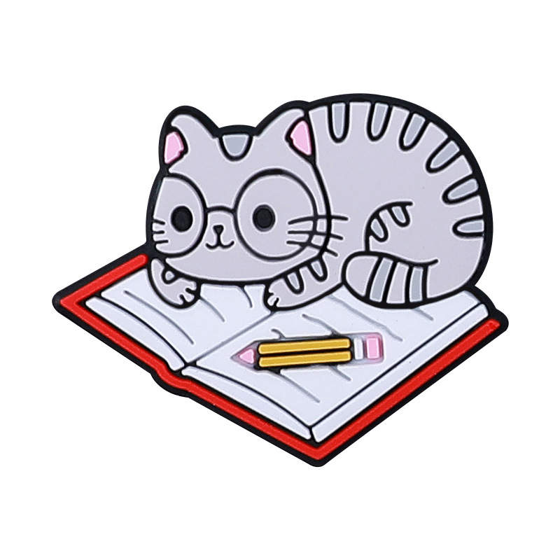 Cat on Book Focal Bead