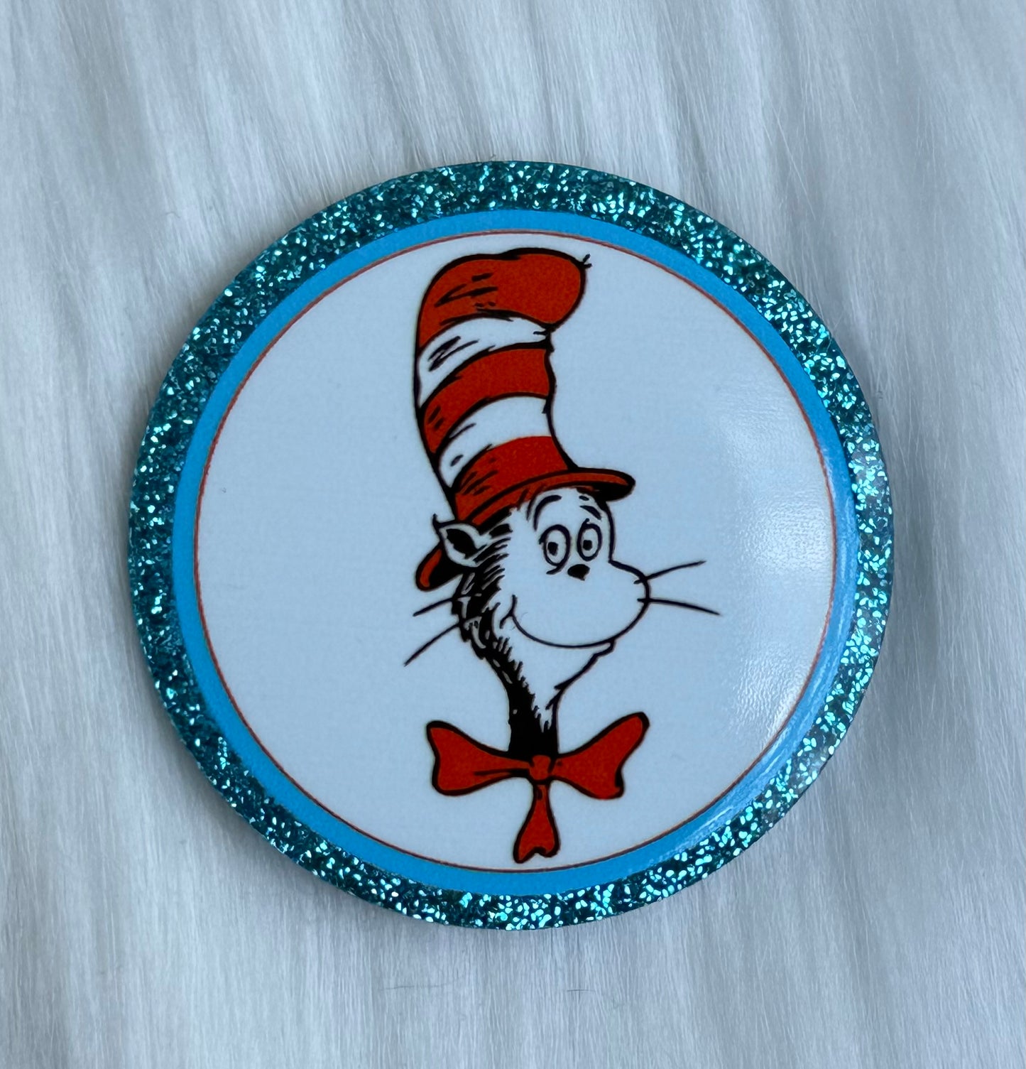 Cat In The Hat Glitter Acrylic