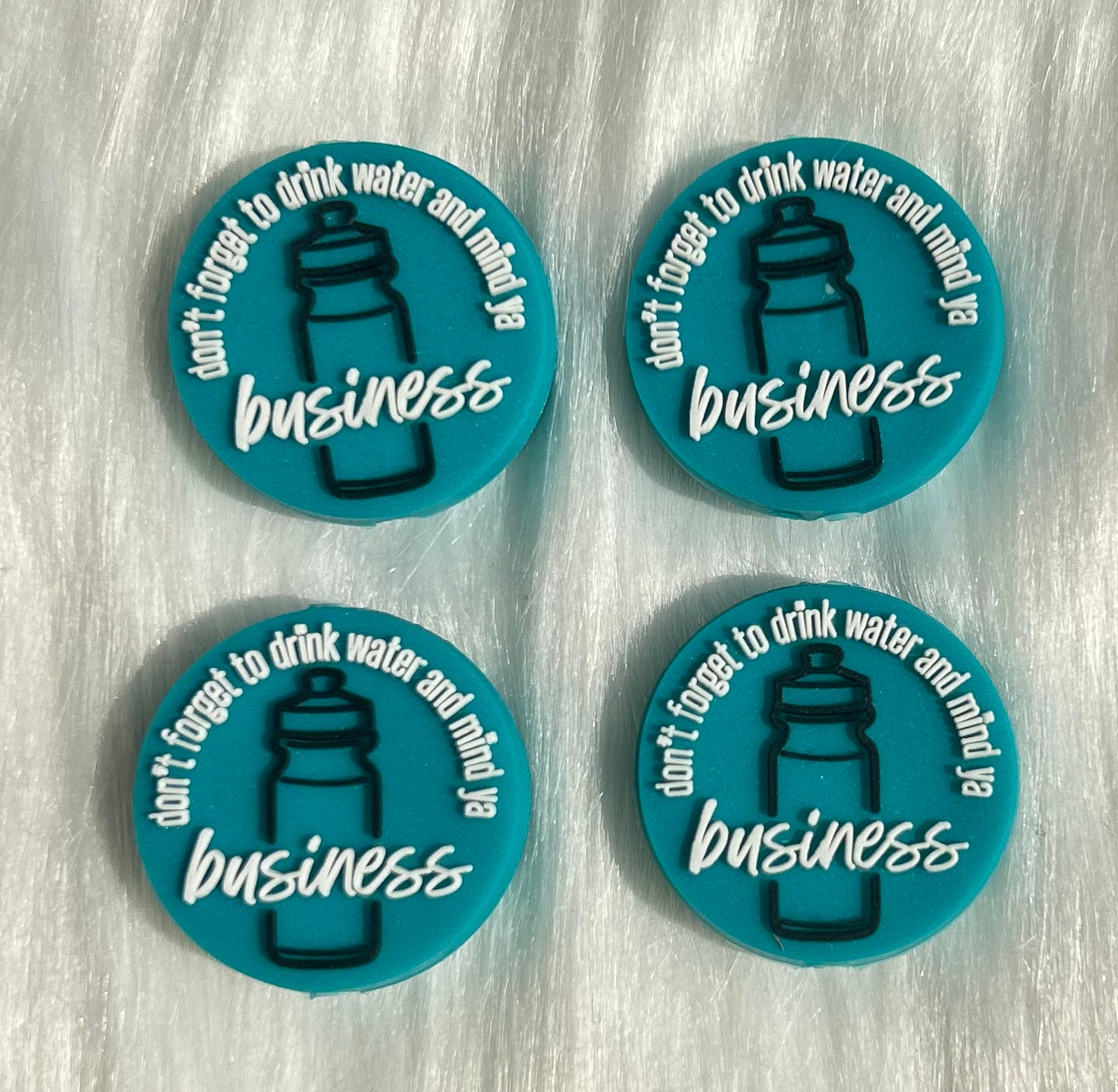 'Dont Forget To Drink Water & Mind Ya Business' Focal Bead