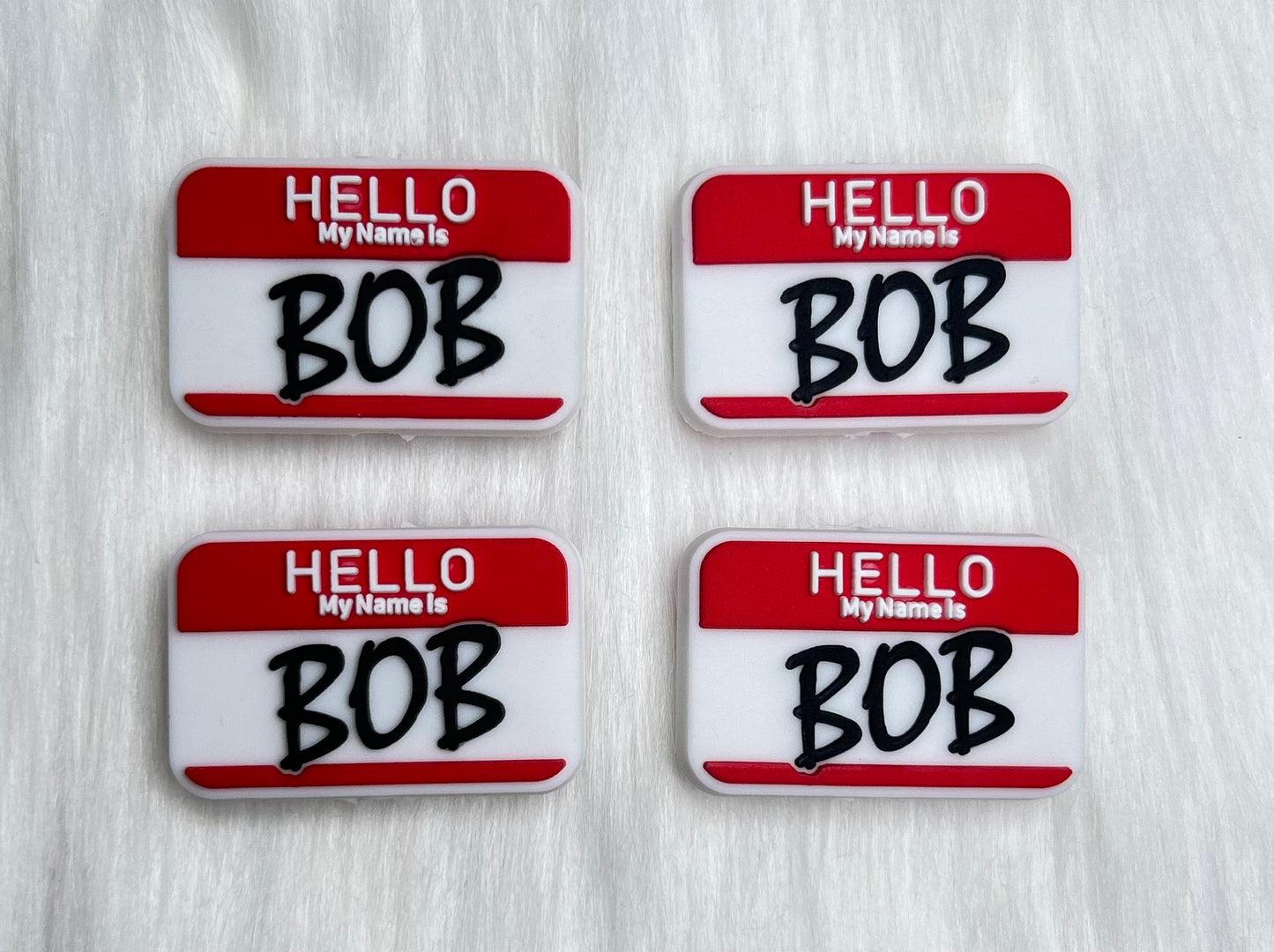 'Hello My Name Is BOB' Focal Bead