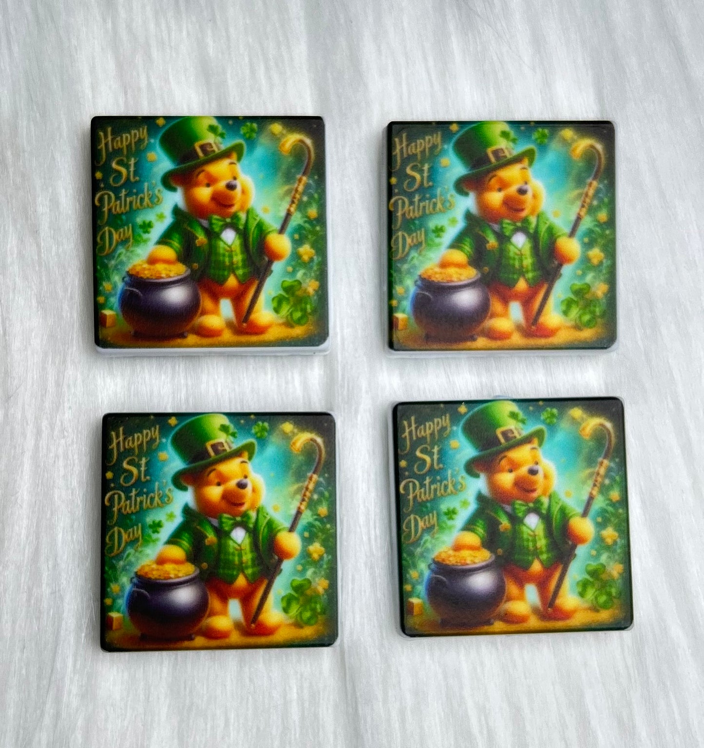 St Patricks Day Winnie Focal Bead