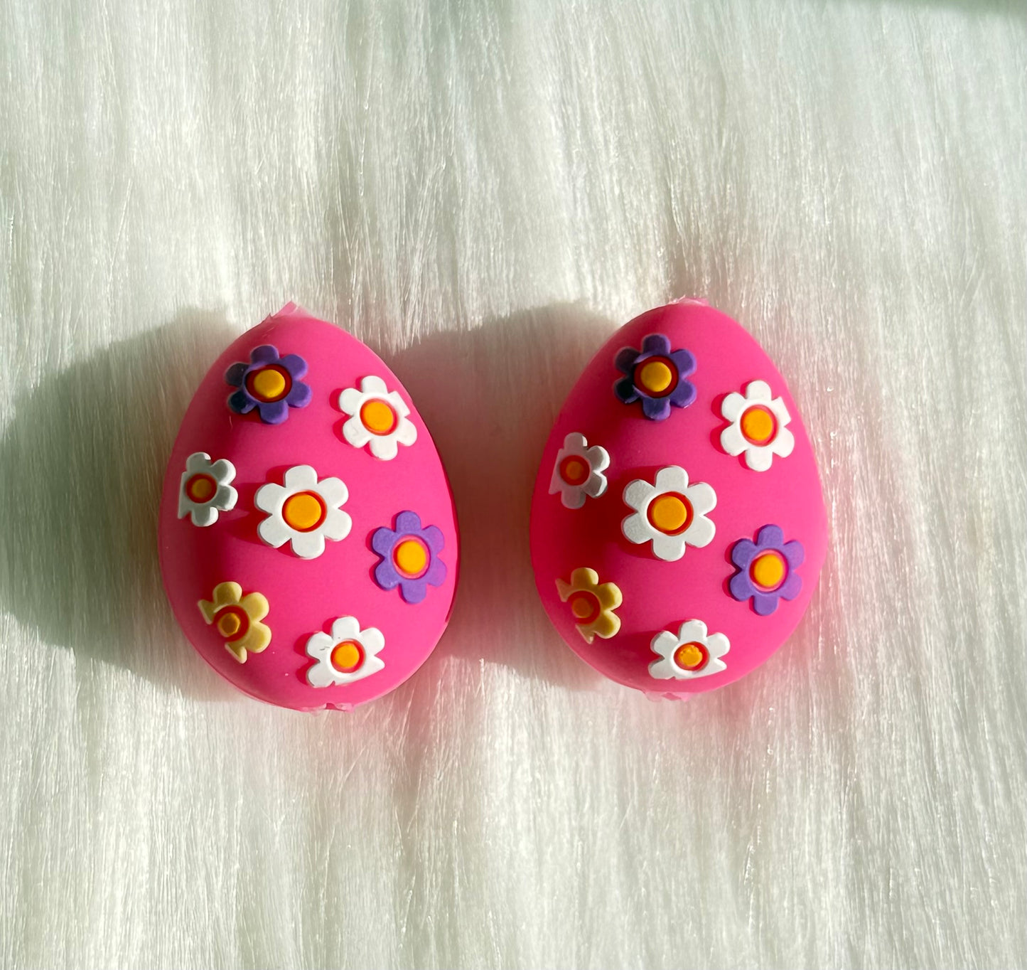 3D Floral Egg Focal Bead
