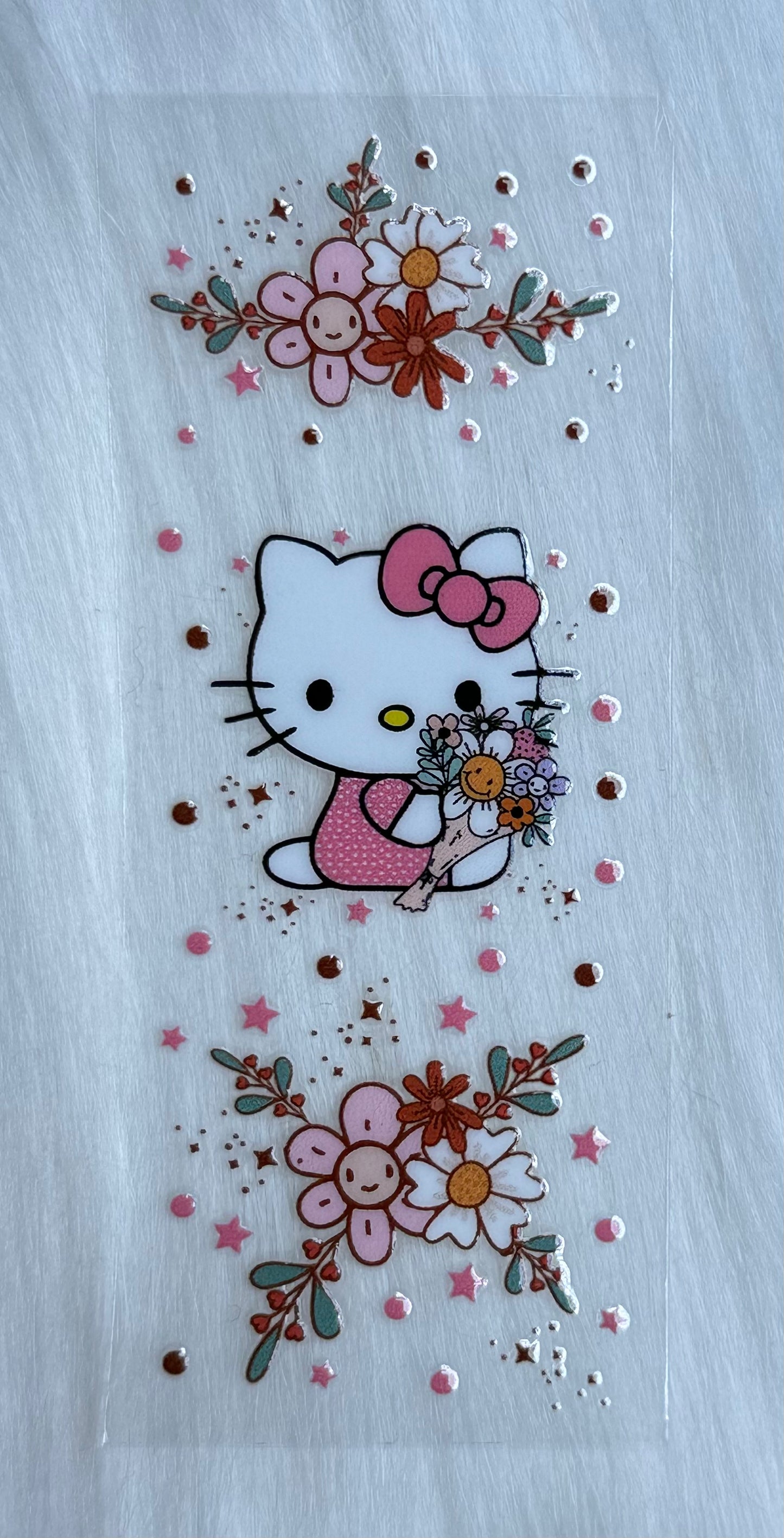 Floral White Kitty Pen Wrap