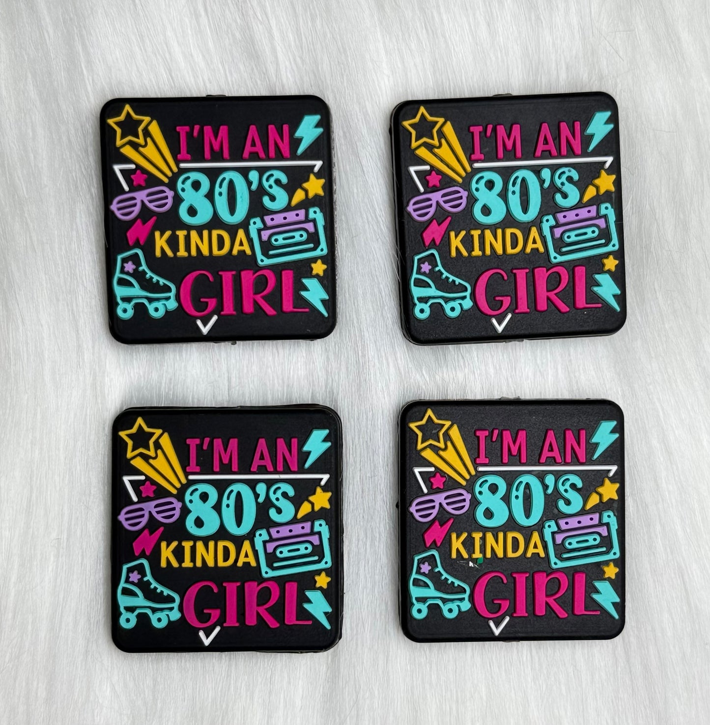 'Im An 80s Kinda Girl' Focal Bead