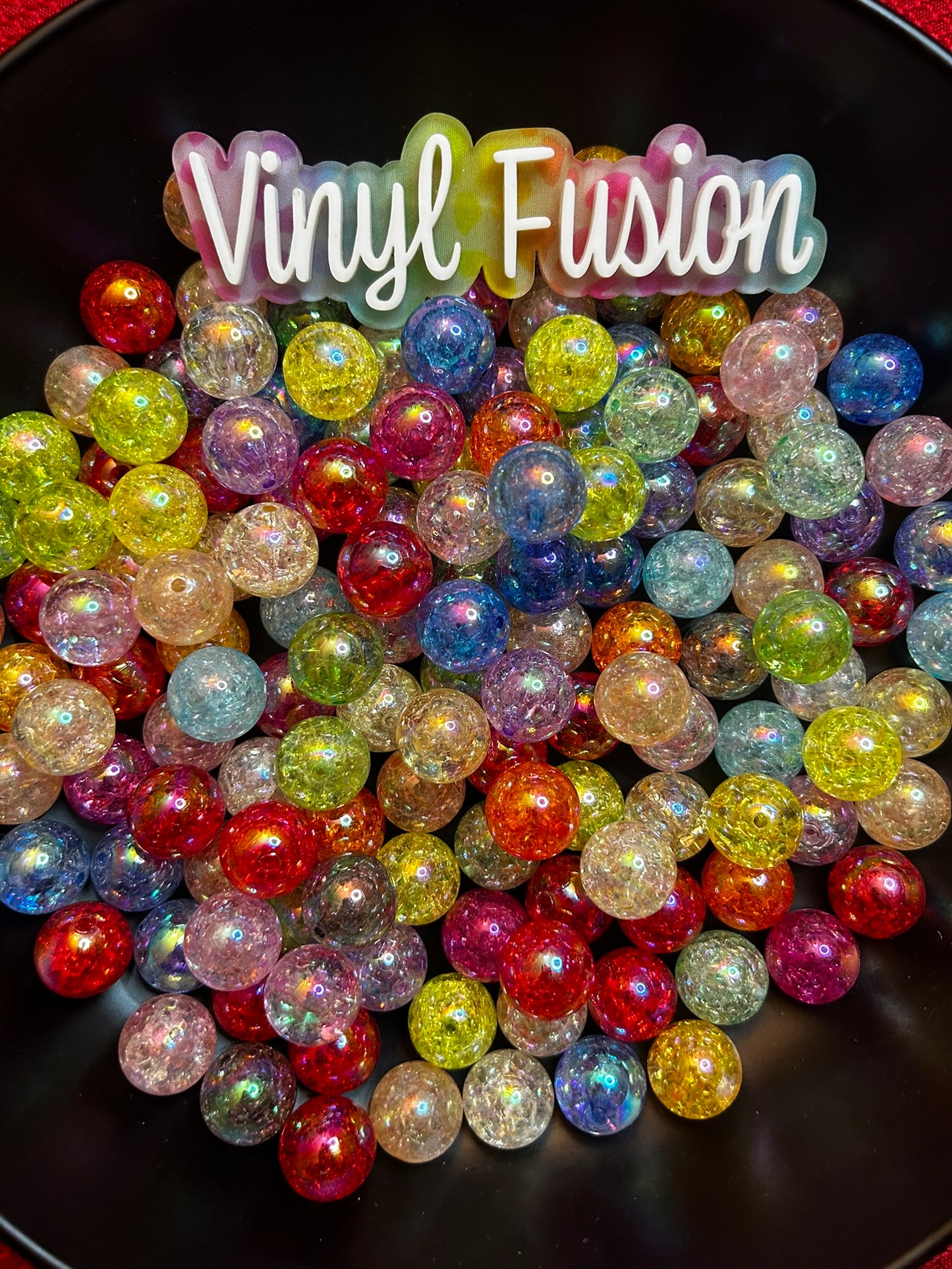 16mm Crackle Bead Mix