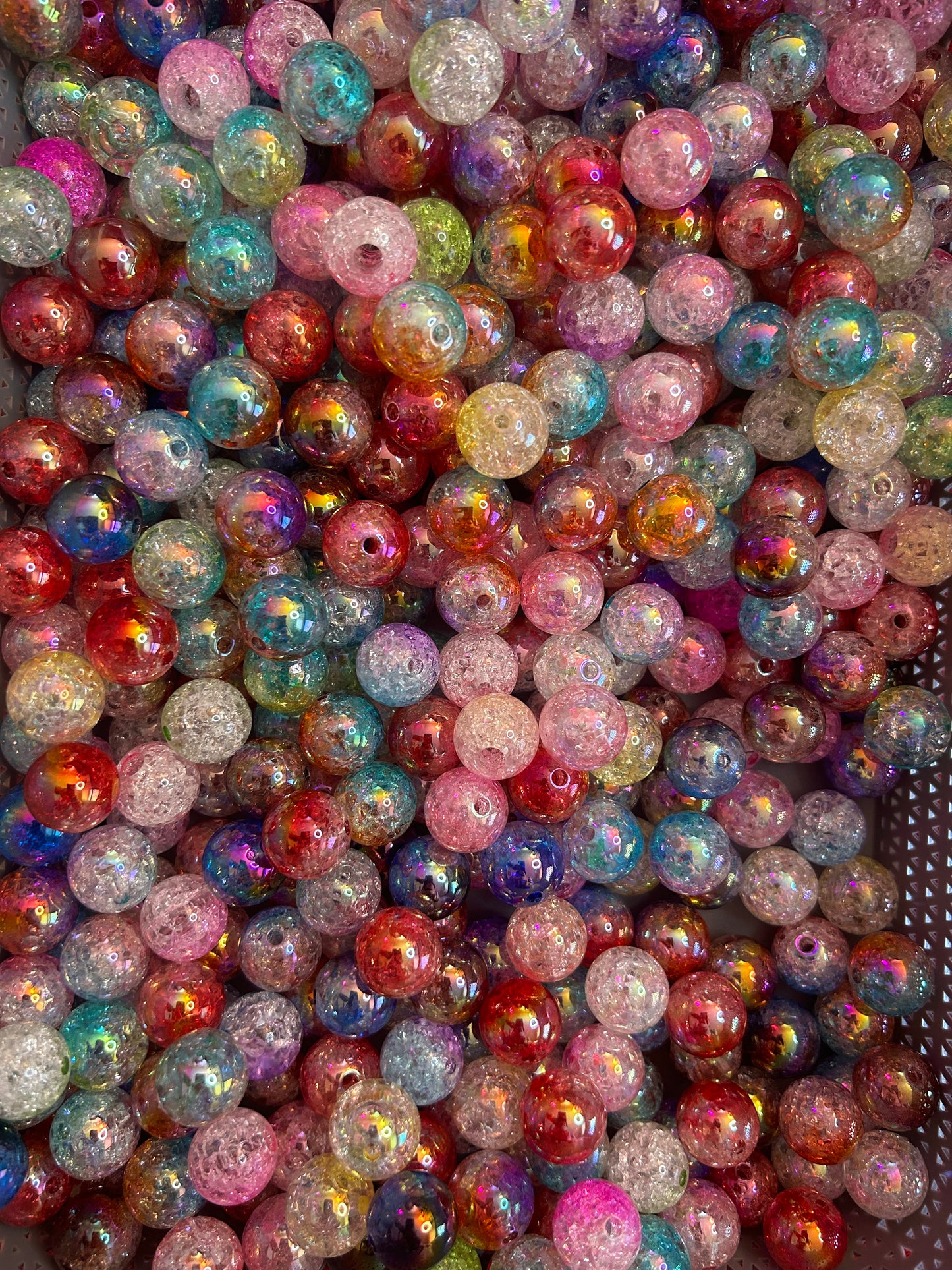 16mm Ombre Crackle Beads