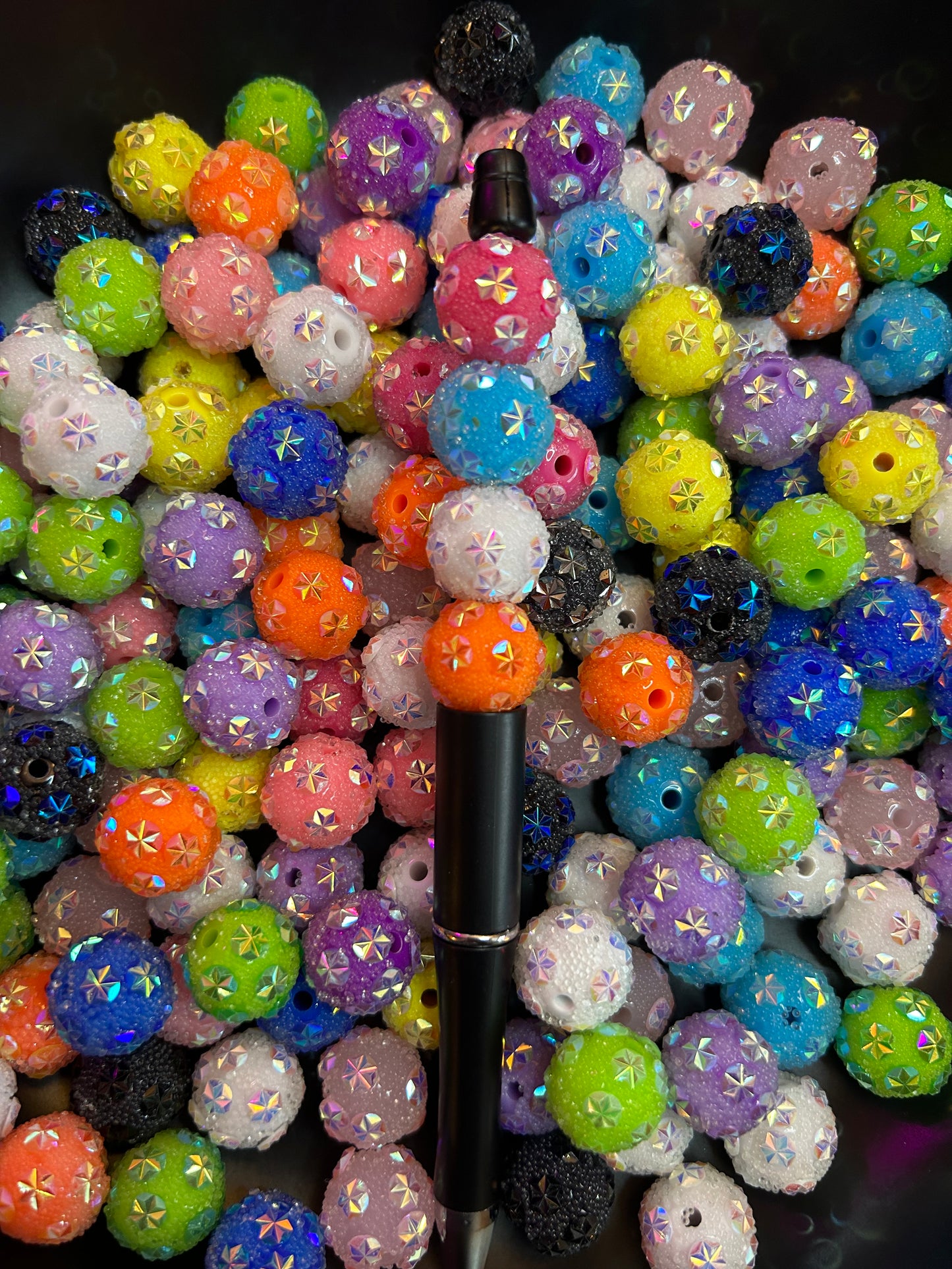 15mm Star Sugar Beads