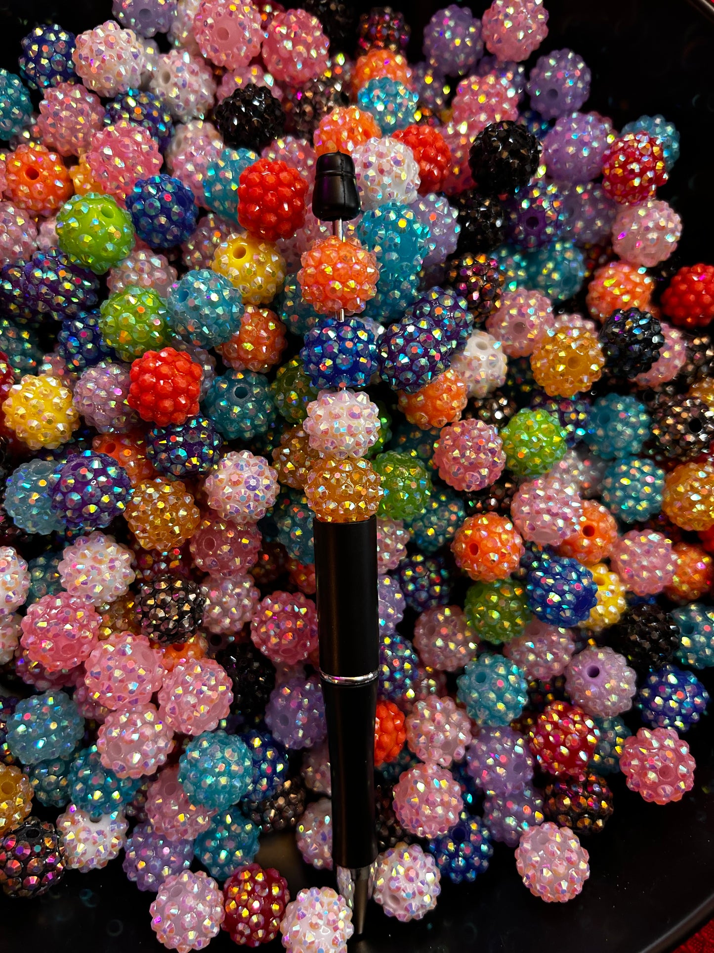 14mm Acrylic Rhinestone Beads