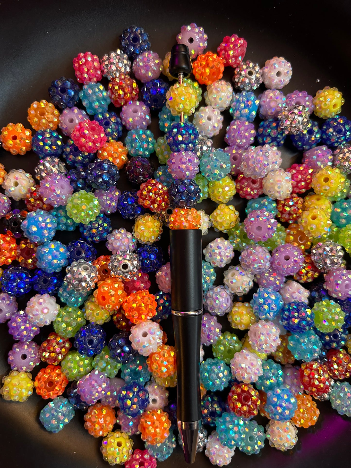 12mm Acrylic Rhinestone Beads