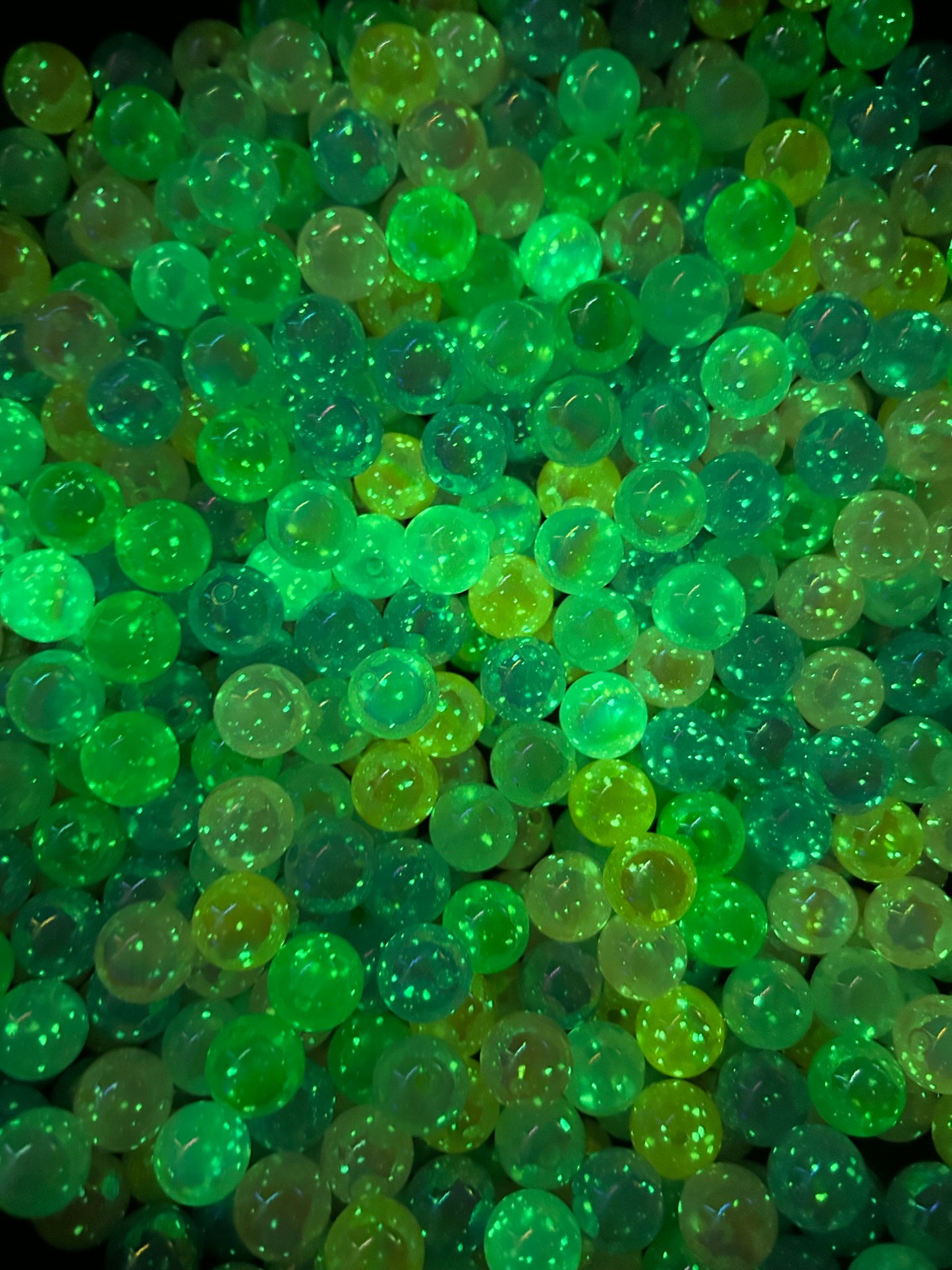 12mm Luminous Glitter Galaxy Beads