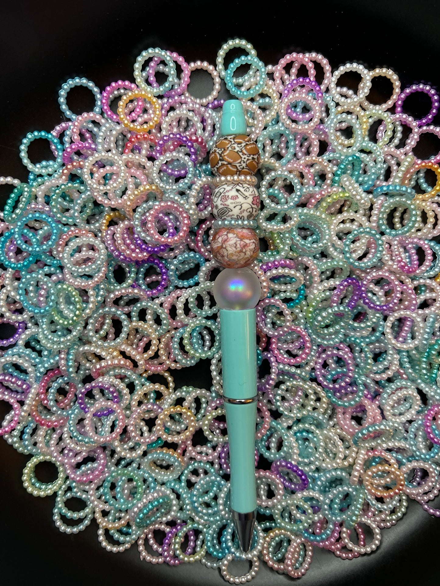 15mm Ombre Pearl Spacer Bead Mix