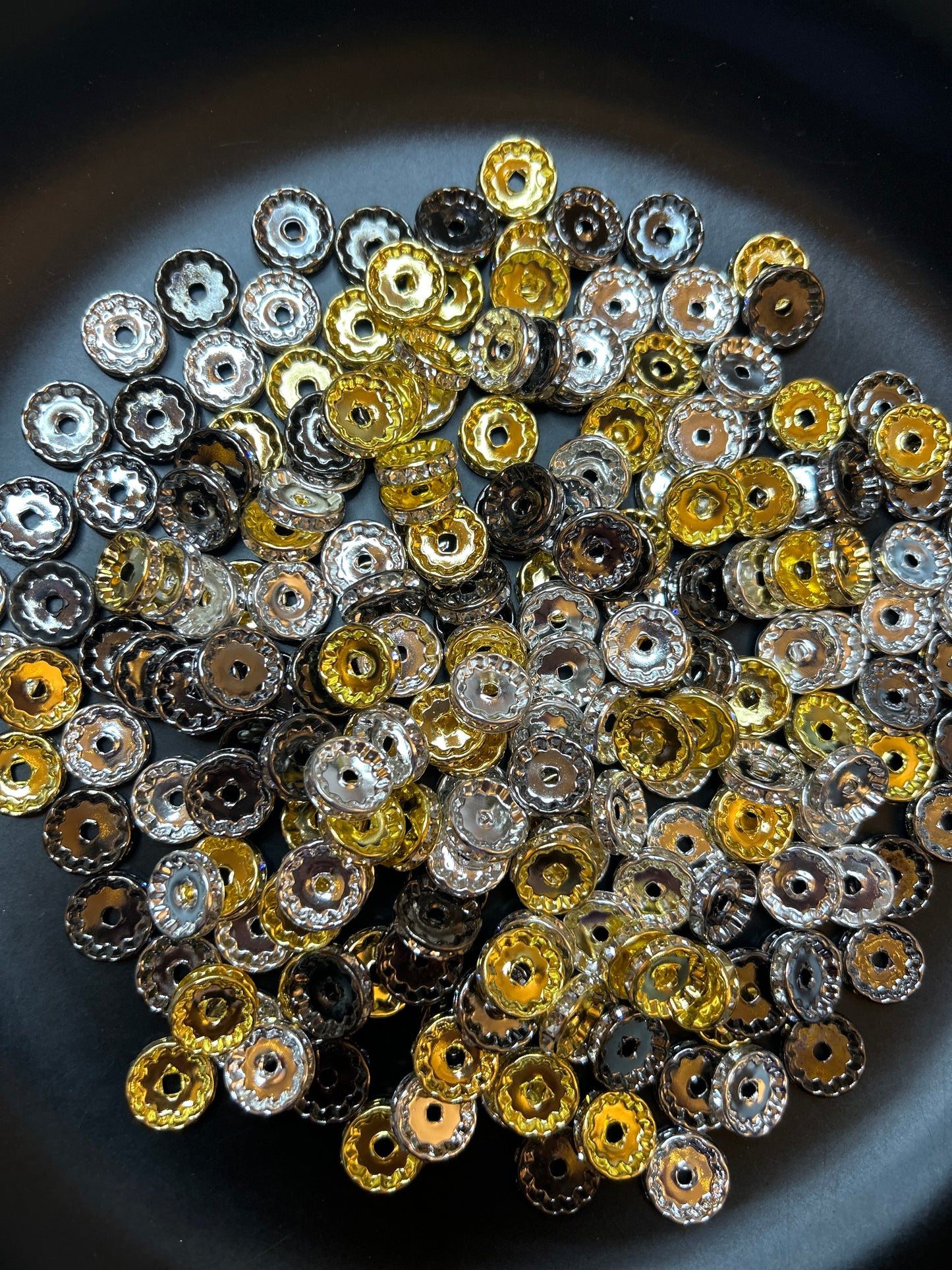 12mm rhinestone spacer beads