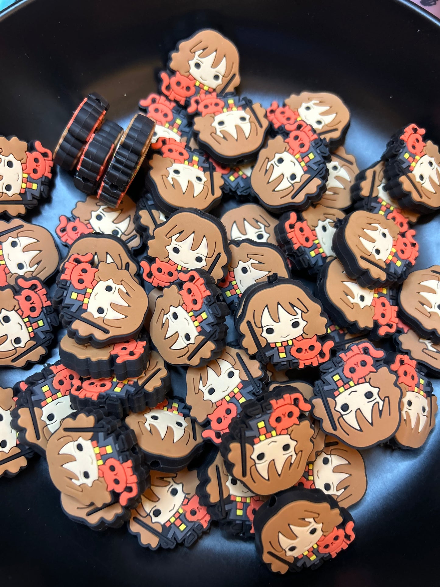 Wizard Girl With Cat Focal Bead