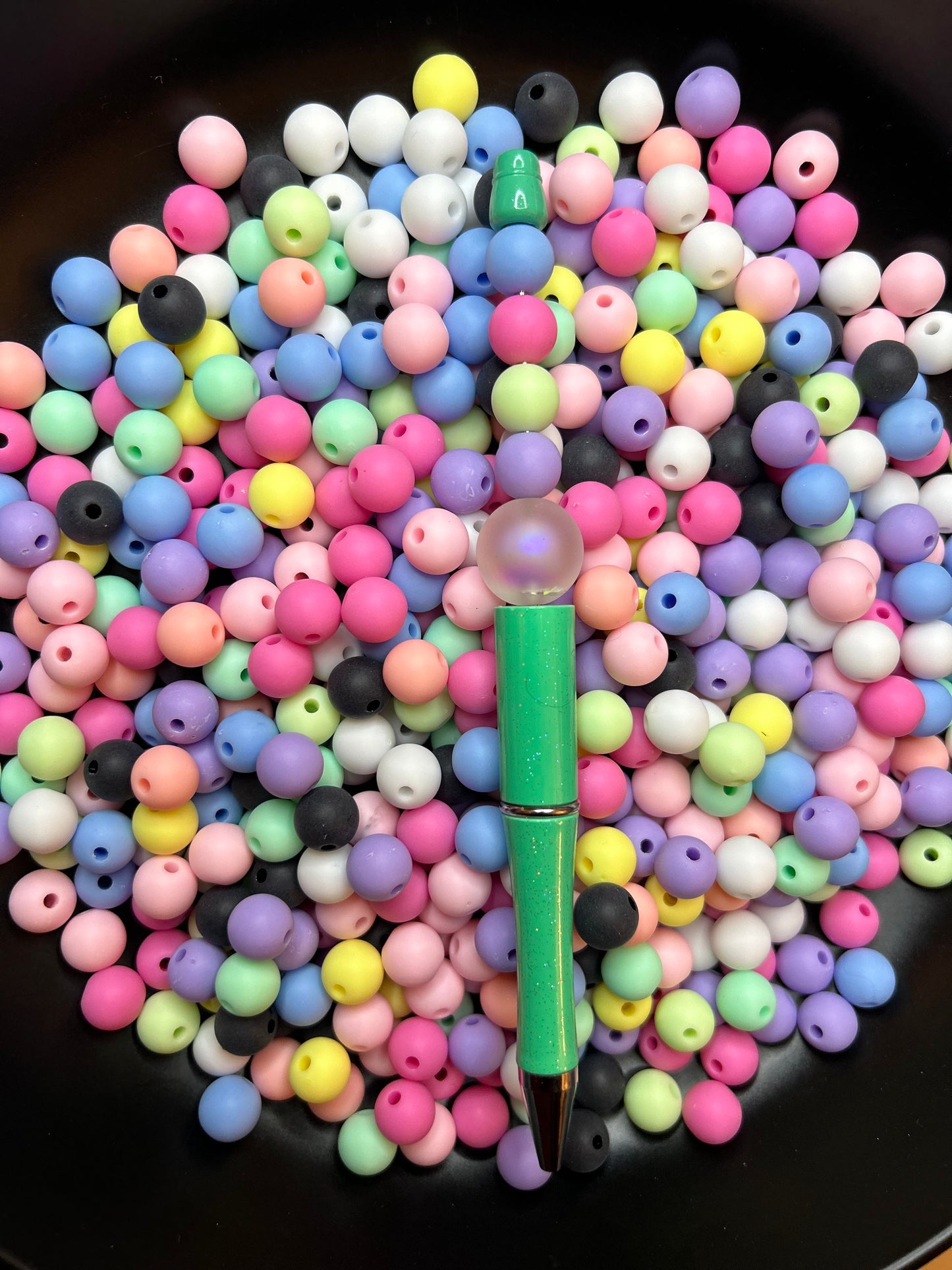 10mm Matte Silicone Touch Acrylic Beads