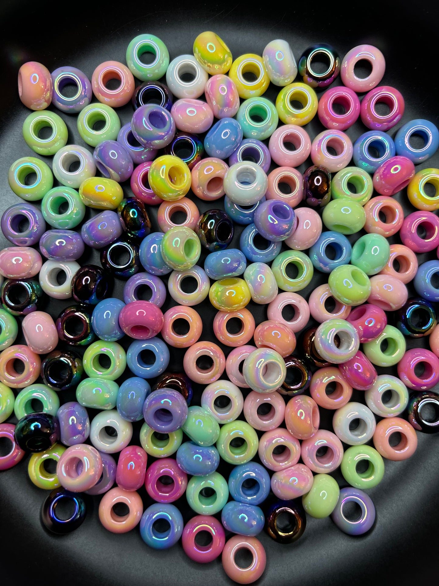UV Wheel/'Fruit Loop' Spacer Bead Mix