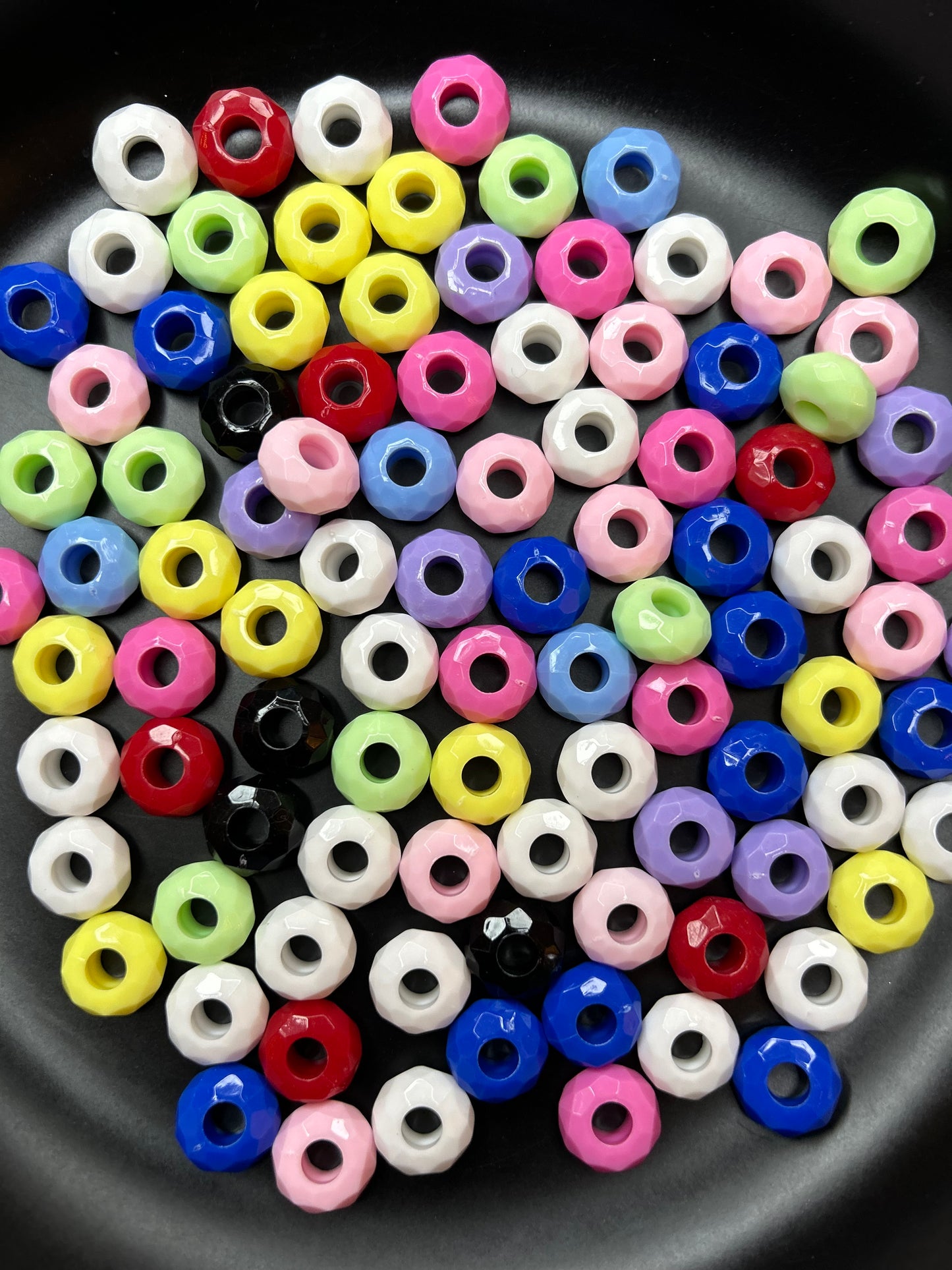 Faceted Wheel/'Fruit Loop' Spacer Bead Mix
