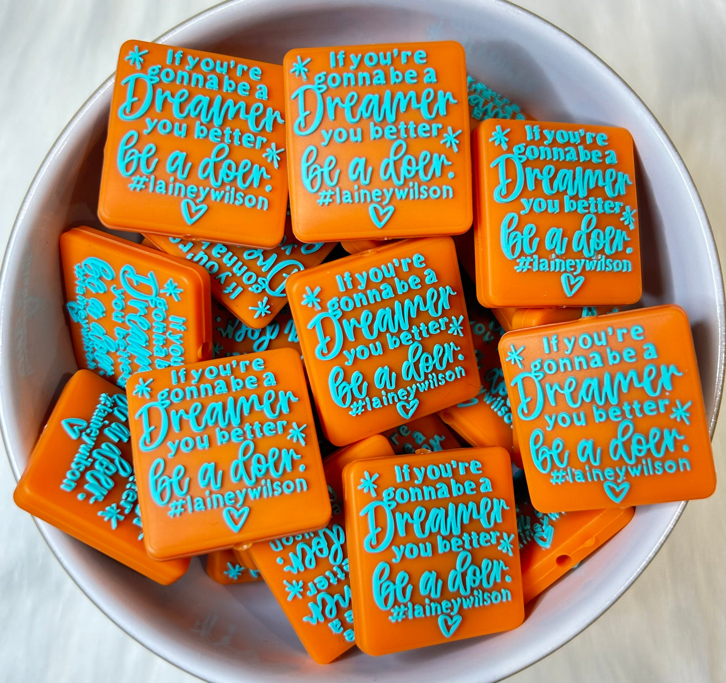 'If You're Gonna Be A Dreamer, You Better Be A Doer' Focal Bead