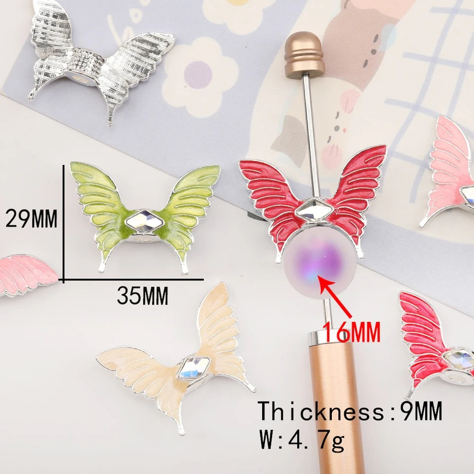 Rhinestone Butterfly Wing Beads