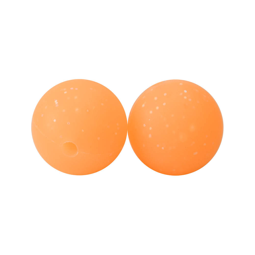 Glitter 15mm Silicone Beads