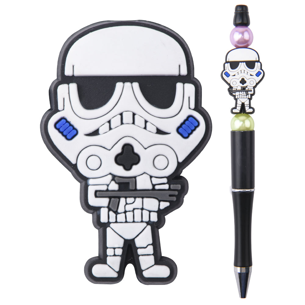 White SW Guy Focal Bead