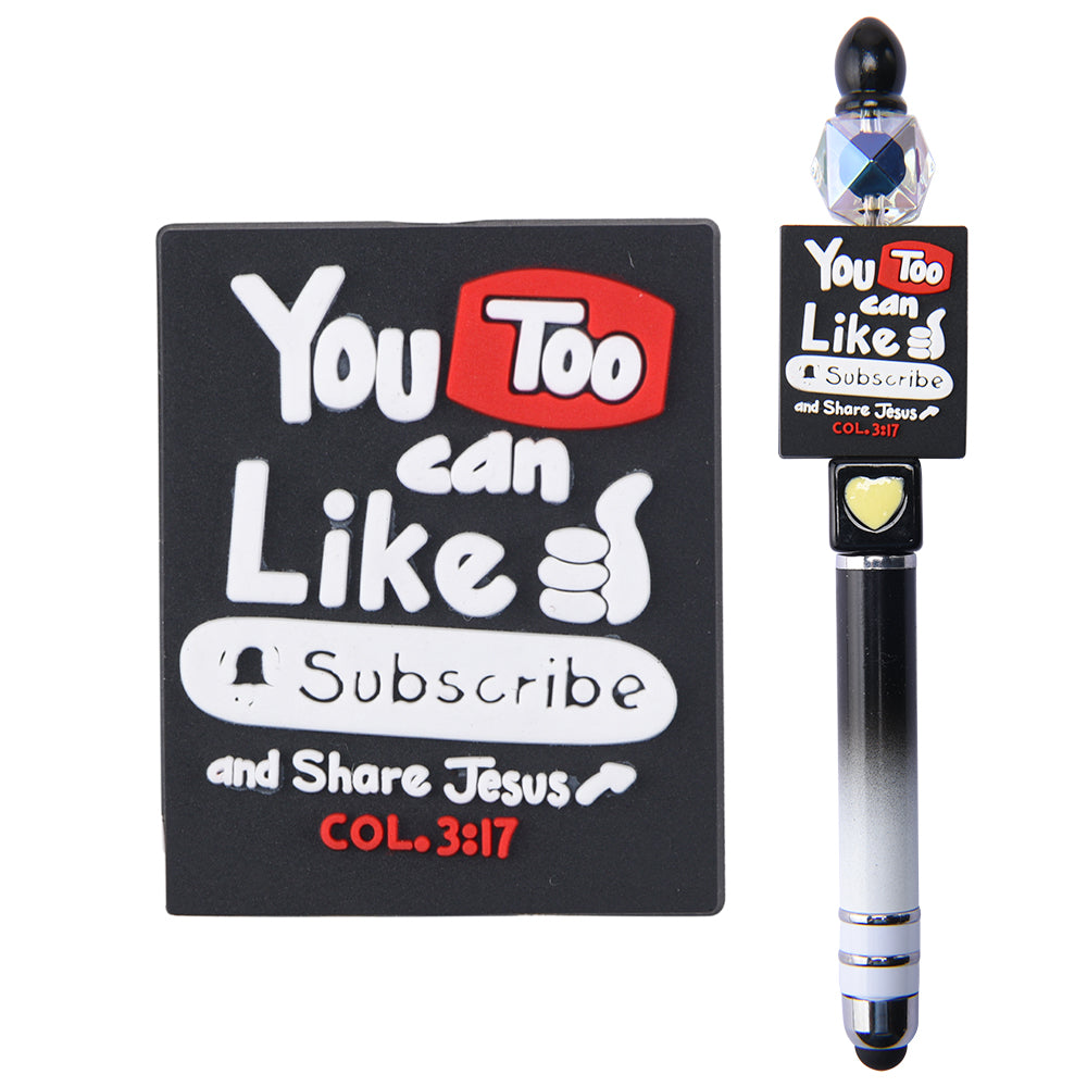 'You Too Can Like, Subscribe, & Share Jesus' Focal Bead