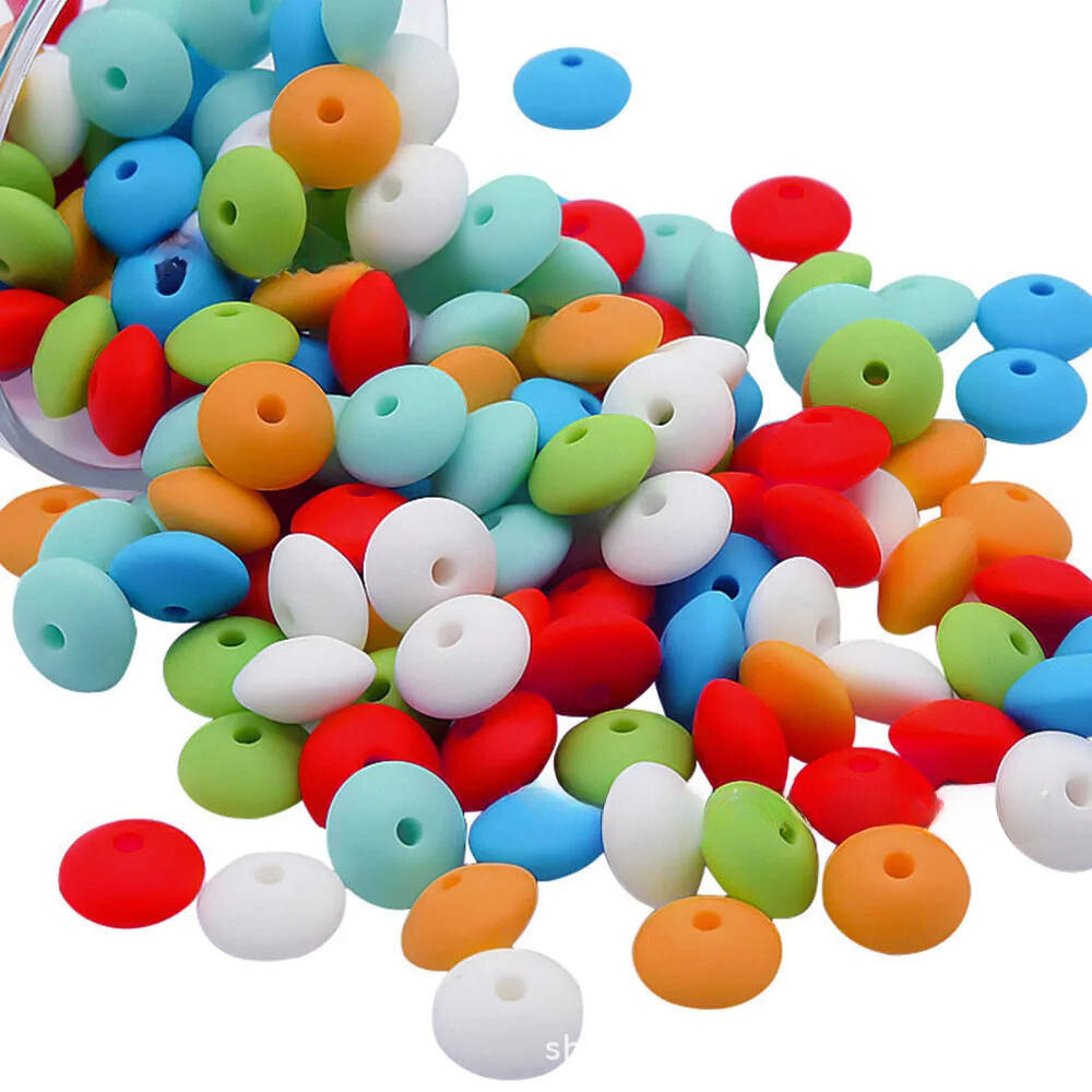 12mm Silicone Lentil Beads