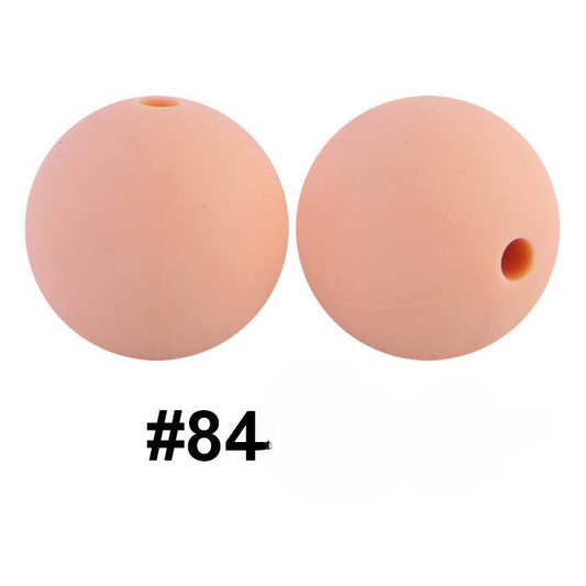 nude pink/peach 15mm silicone beads