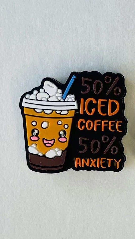 50% Iced Coffee & 50% Anxiety Focal Bead