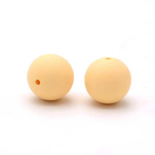 New Daffodil Yellow 15mm Silicone Beads