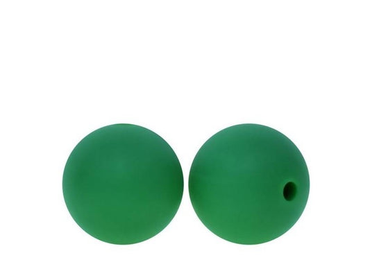 New Forest Green 15mm Silicone Beads