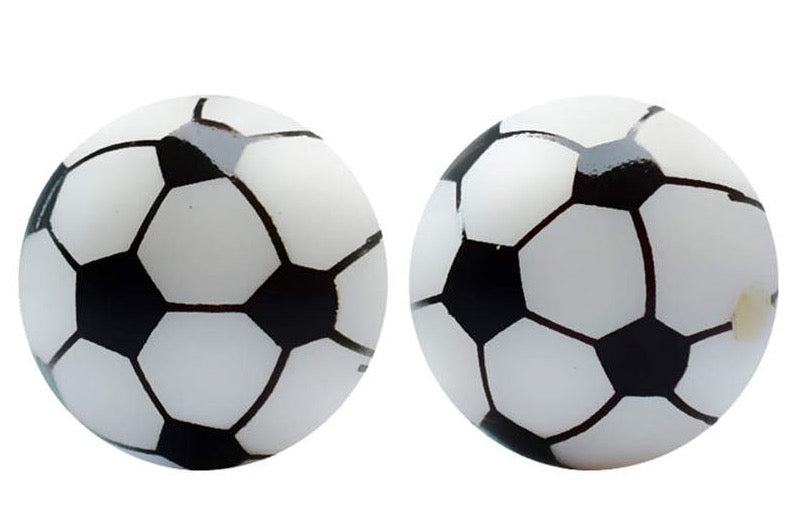 New Sports Printed Silicone Beads