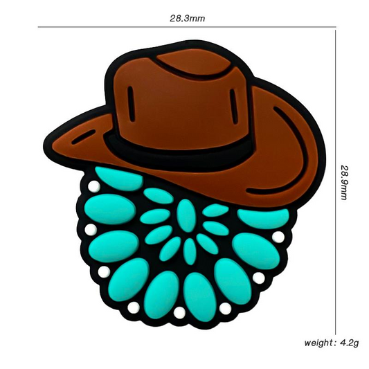 Cowboy Hat Turquoise Focal Bead