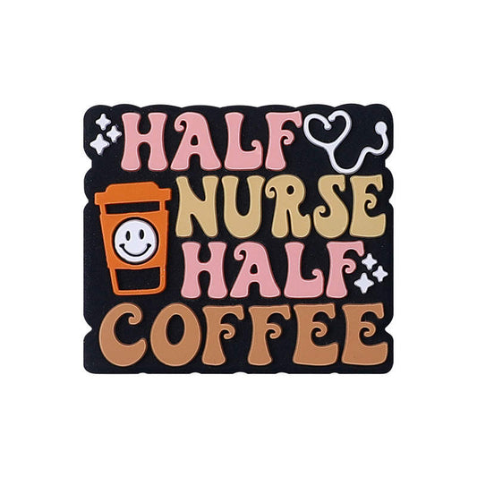 Half Nurse Half Coffee Focal Bead