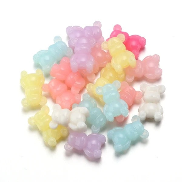 Larger Acrylic Jelly Bear Beads