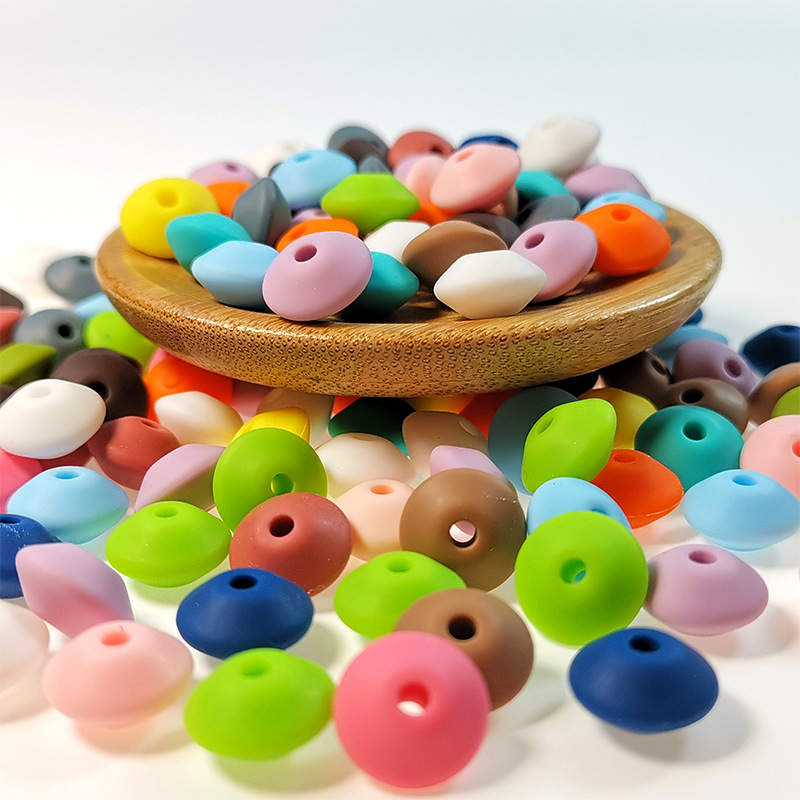 12mm silicone lentil beads