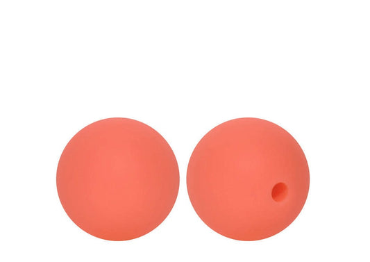 New Georgia Peach 15mm Silicone Beads