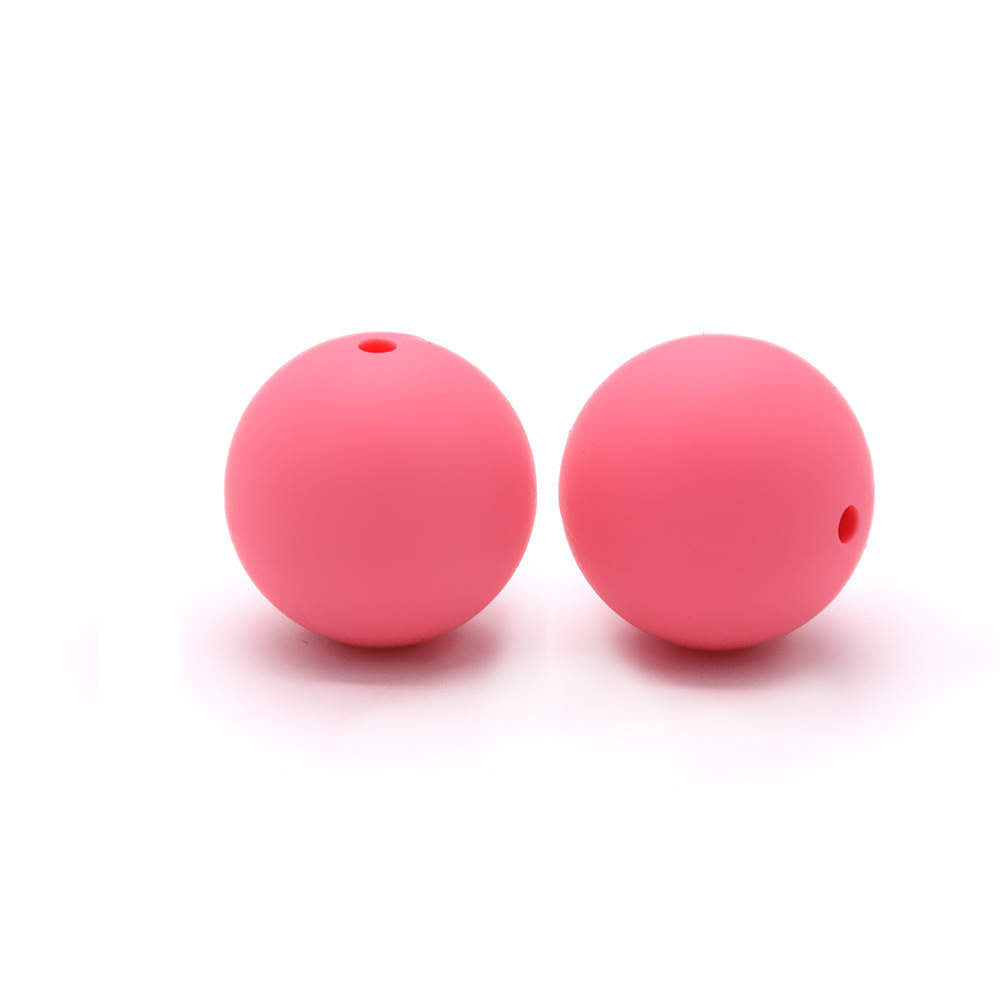 bubblegum pink 15mm silicone beads