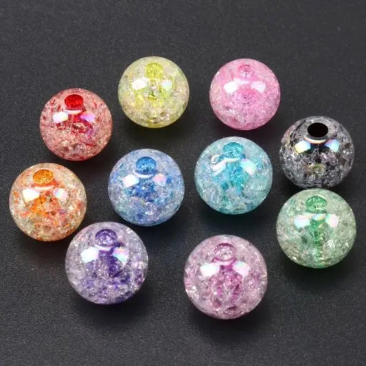 20mm Double Layer Crackle Bead Mix