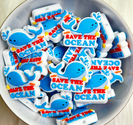 Save The Ocean Focal Bead