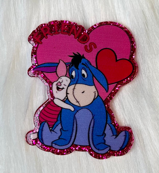 Donkey & Piglet Heart Acrylic