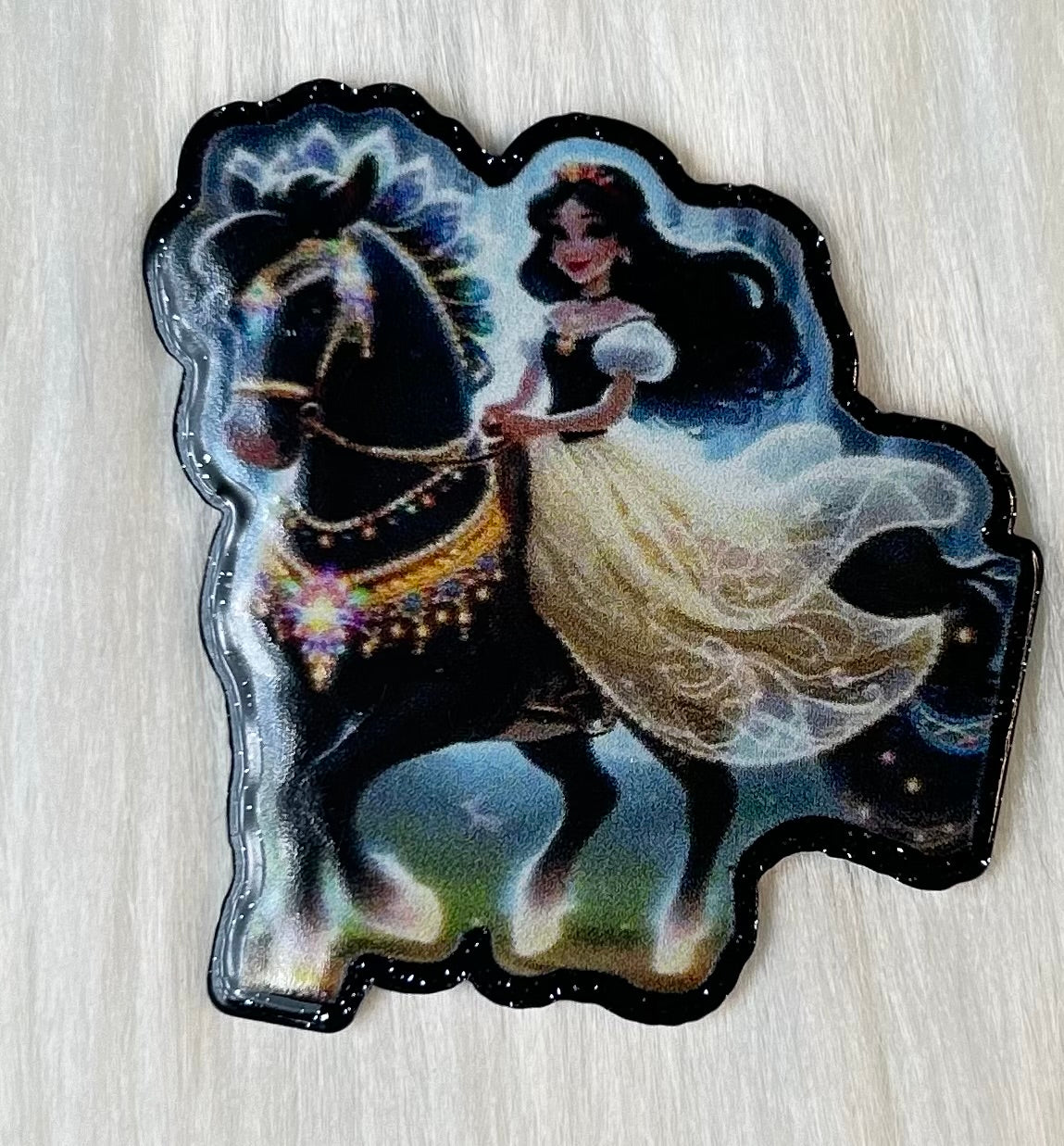 Princess On Horse Glitter Acrylic