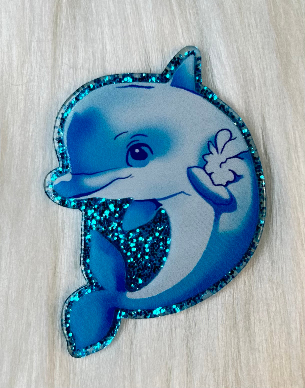 Dolphin Glitter Acrylic