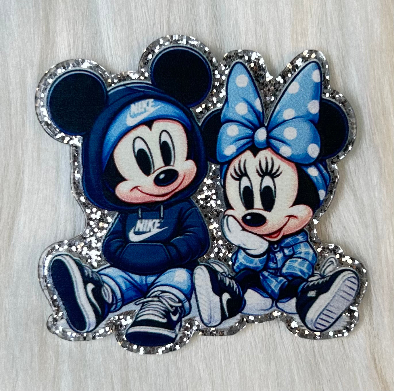 Mouse Friends Glitter Acrylic