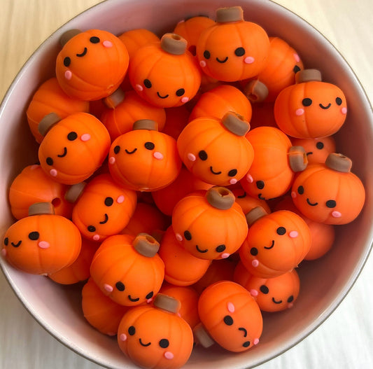 3D Adorable Pumpkin Focal Bead