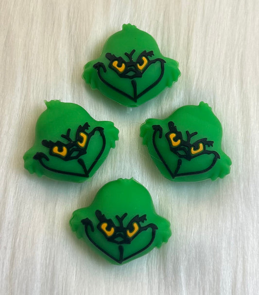 3D Mean Green Guy Focal Bead