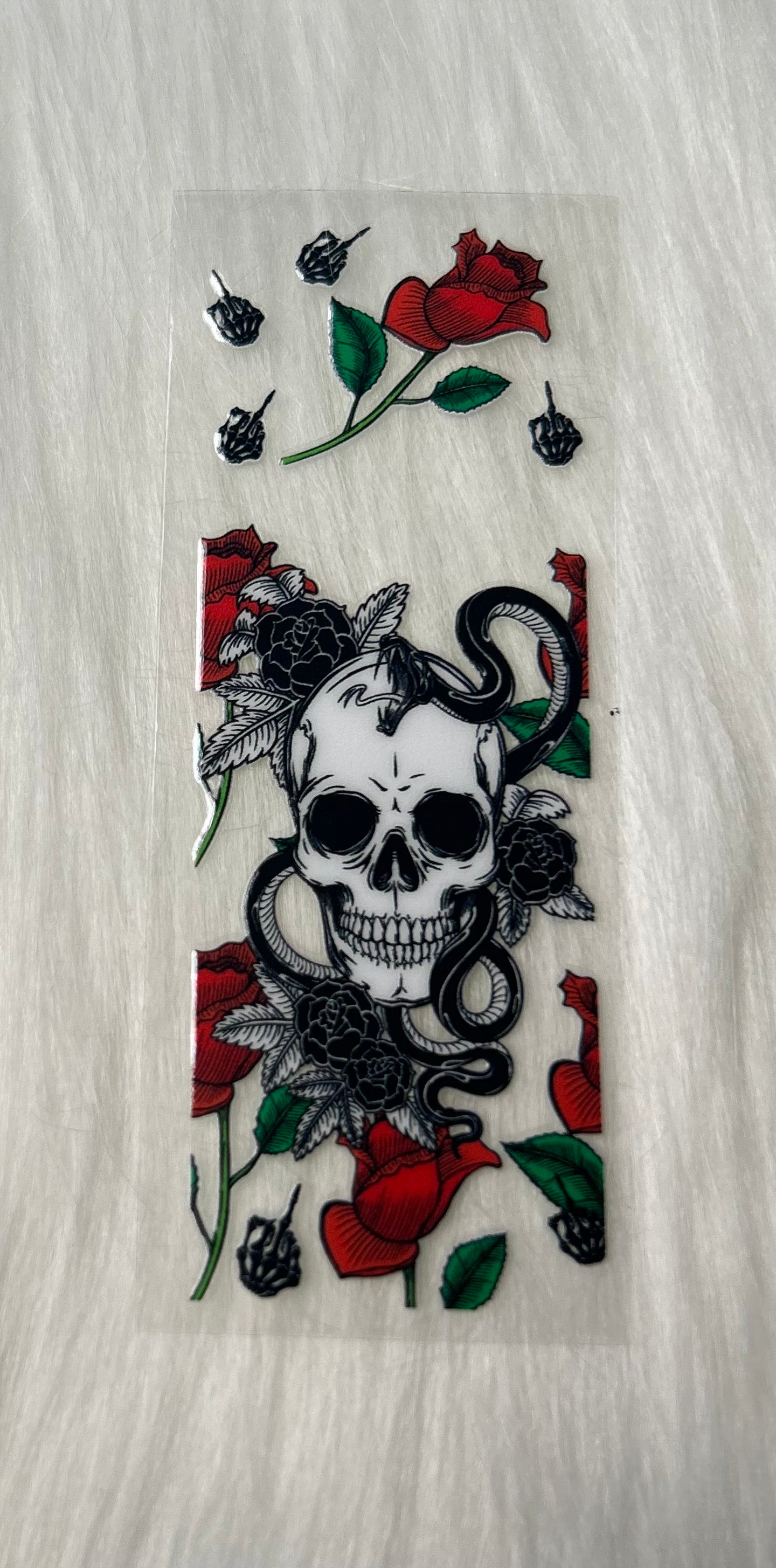 Skull & Rose Pen Wrap