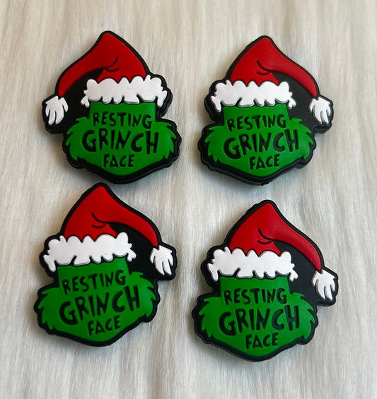 Resting Grinch Face Focal Bead