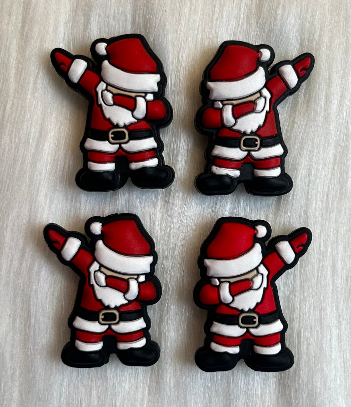 Dabbing Santa Focal Bead